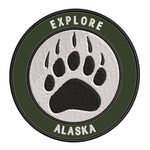 Explore Alaska - Bear Claw - 3.5" Embroidered Iron or Sew-on Patch