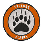 Explore Alaska - Bear Claw - 3.5" Embroidered Iron or Sew-on Patch
