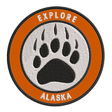 Explore Alaska - Bear Claw - 3.5" Embroidered Iron or Sew-on Patch