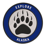 Explore Alaska - Bear Claw - 3.5" Embroidered Iron or Sew-on Patch