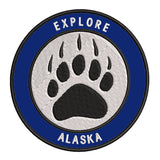 Explore Alaska - Bear Claw - 3.5" Embroidered Iron or Sew-on Patch