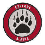 Explore Alaska - Bear Claw - 3.5" Embroidered Iron or Sew-on Patch
