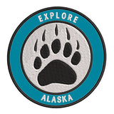 Explore Alaska - Bear Claw - 3.5" Embroidered Iron or Sew-on Patch