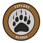 Explore Alaska - Bear Claw - 3.5" Embroidered Iron or Sew-on Patch