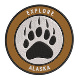Explore Alaska - Bear Claw - 3.5" Embroidered Iron or Sew-on Patch