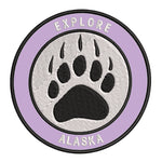 Explore Alaska - Bear Claw - 3.5" Embroidered Iron or Sew-on Patch