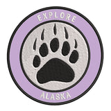 Explore Alaska - Bear Claw - 3.5" Embroidered Iron or Sew-on Patch