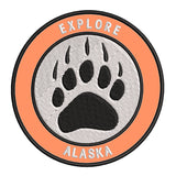 Explore Alaska - Bear Claw - 3.5" Embroidered Iron or Sew-on Patch