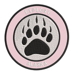 Explore Alaska - Bear Claw - 3.5" Embroidered Iron or Sew-on Patch