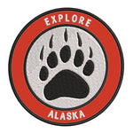 Explore Alaska - Bear Claw - 3.5" Embroidered Iron or Sew-on Patch
