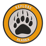 Explore Alaska - Bear Claw - 3.5" Embroidered Iron or Sew-on Patch