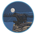 Bears Mountains Moon 3.5" Embroidered Patch Iron Sew-on National Park Explorer Series