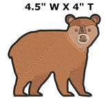 Brown Bear 4.5" Embroidered Iron or Sew-on Patch Explore National Park Explorer Series