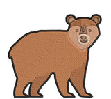 Brown Bear 4.5" Embroidered Iron or Sew-on Patch Explore National Park Explorer Series