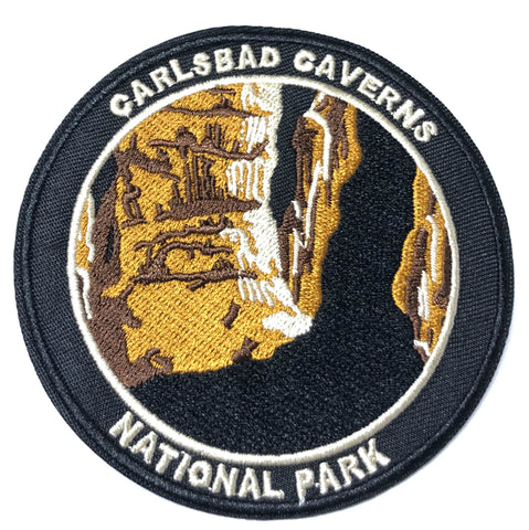 Explore Carlsbad Caverns National Park 4" Embroidered Patch Iron or Sew-on Explorer Series