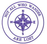 Not All Who Wander Are Lost Compass 3.5" Embroidered Patch Iron Sew-on National Park Explorer Series