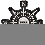 Compass - HELP - 3.5" Embroidered Patch Iron Sew-on National Park Explorer Series