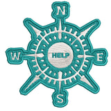 Compass - HELP - 3.5" Embroidered Patch Iron Sew-on National Park Explorer Series