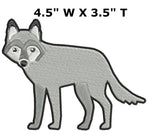 Grey Wolf 4.5" Embroidered Iron or Sew-on Patch Explore National Park Explorer Series