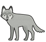 Grey Wolf 4.5" Embroidered Iron or Sew-on Patch Explore National Park Explorer Series