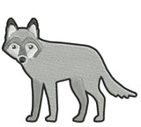 Grey Wolf 4.5" Embroidered Iron or Sew-on Patch Explore National Park Explorer Series