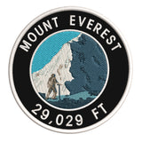 Mount Everest 29,029ft 3.5" Embroidered Iron or Sew-on Patch