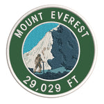 Mount Everest 29,029ft 3.5" Embroidered Iron or Sew-on Patch