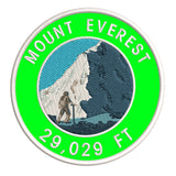 Mount Everest 29,029ft 3.5" Embroidered Iron or Sew-on Patch