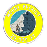 Mount Everest 29,029ft 3.5" Embroidered Iron or Sew-on Patch