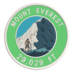 Mount Everest 29,029ft 3.5" Embroidered Iron or Sew-on Patch