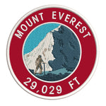 Mount Everest 29,029ft 3.5" Embroidered Iron or Sew-on Patch