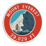 Mount Everest 29,029ft 3.5" Embroidered Iron or Sew-on Patch