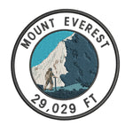 Mount Everest 29,029ft 3.5" Embroidered Iron or Sew-on Patch