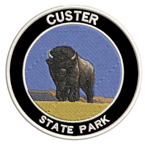 Explore Custer State Park - Buffalo - 3.5" Embroidered Patch Iron Sew-on National Park Explorer Series