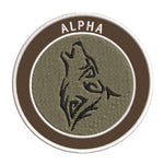 Alpha Wolf Dog 3.5" Embroidered Patch Iron or Sew-on Explorer Series