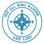 Wander / Compass 10" Embroidered Iron or Sew-on Patch Explore National Parks