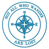 Wander / Compass 10" Embroidered Iron or Sew-on Patch Explore National Parks