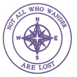 Wander / Compass 10" Embroidered Iron or Sew-on Patch Explore National Parks