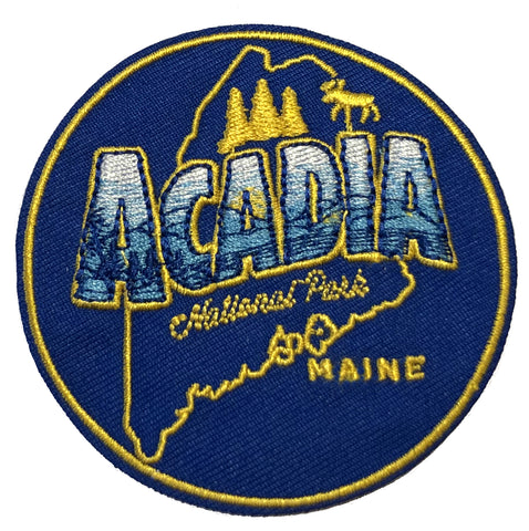Acadia National Park Embroidered Iron-on or Sew-on Patch