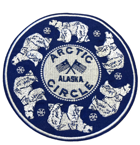 Artic Circle Embroidered Iron-on or Sew-on Patch