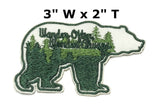 Wander Often Wonder Always Bear Embroidered Iron-on or Sew-on Patch