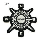 Compass Explore Embroidered Iron-on or Sew-on Patch