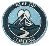 Keep On Climbing Embroidered Iron-on or Sew-on Patch