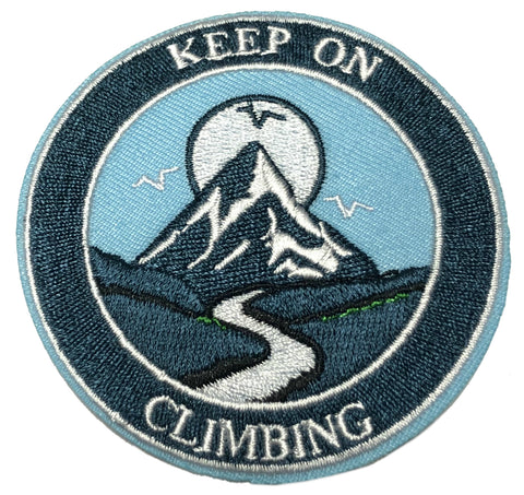 Keep On Climbing Embroidered Iron-on or Sew-on Patch