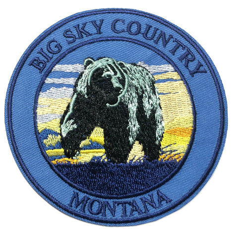 Big Sky Country Montana 3.5" Embroidered Iron-on or Sew-on Patch