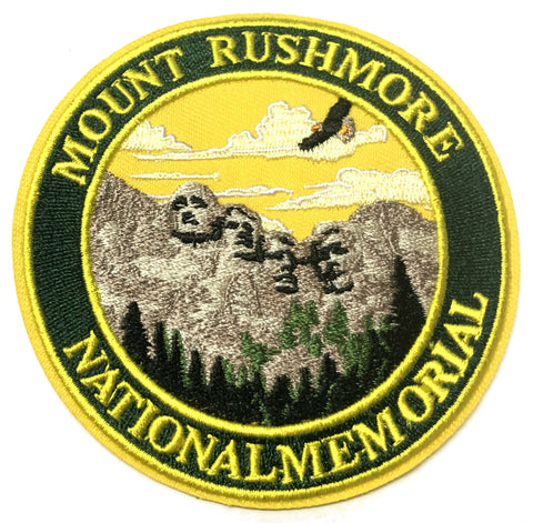 Mount Rushmore Memorial 3.5" Embroidered Iron-on or Sew-on Patch