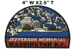 Thomas Jefferson Memorial 4" Embroidered Iron-on or Sew-on Patch