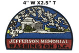 Thomas Jefferson Memorial 4" Embroidered Iron-on or Sew-on Patch