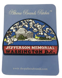 Thomas Jefferson Memorial 4" Embroidered Iron-on or Sew-on Patch