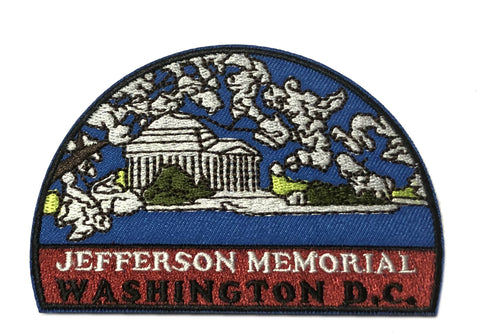 Thomas Jefferson Memorial 4" Embroidered Iron-on or Sew-on Patch